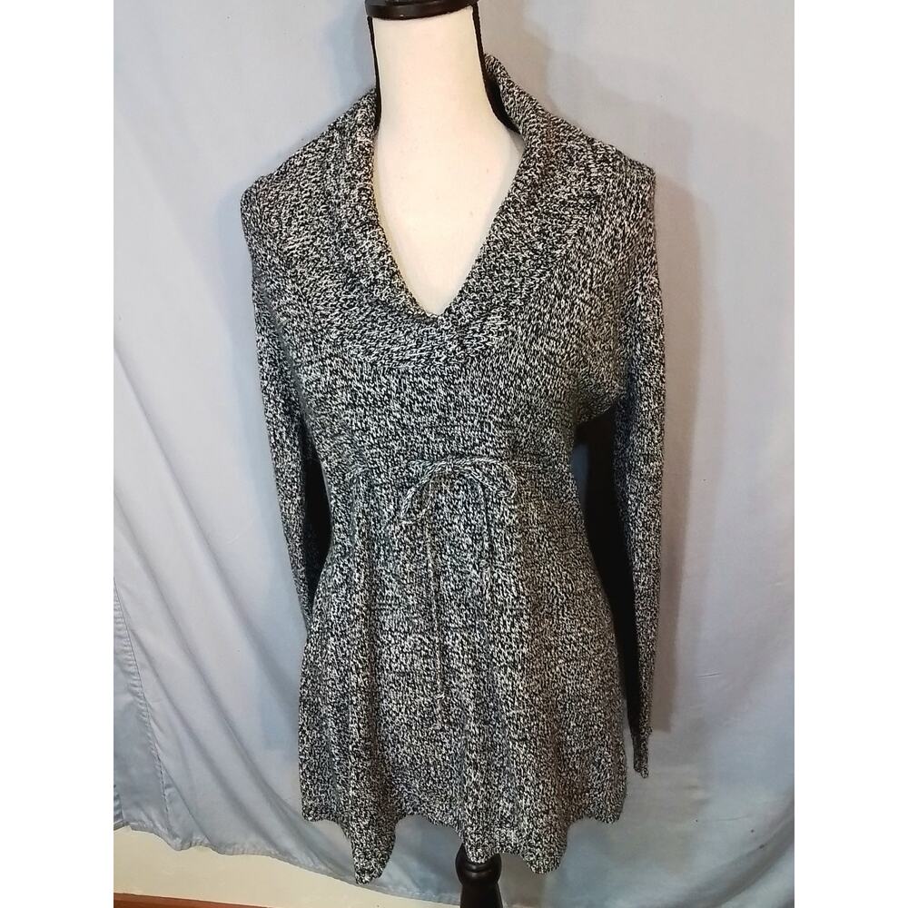 Derek Maternity Gray and black mixed pullover sweater